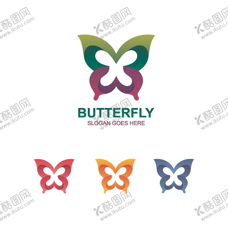 编号：90084910031742261150【酷图网】源文件下载-蝴蝶logo