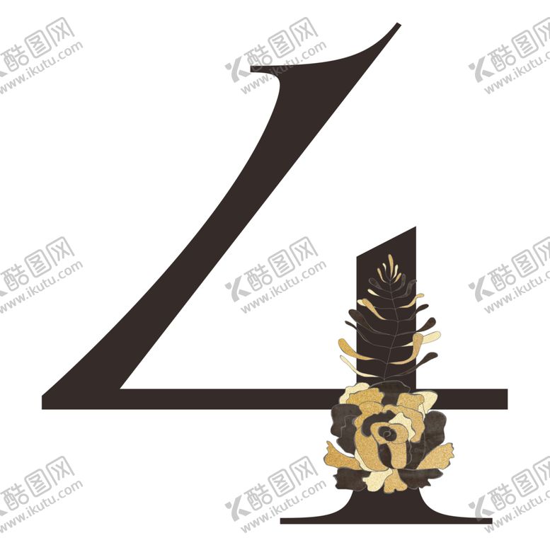 编号：25474310310046571310【酷图网】源文件下载-手绘花叶数字