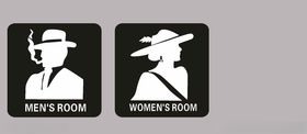 男女洗手间亚克力标识牌