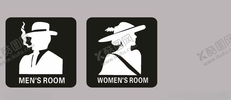 编号：65671710301450572564【酷图网】源文件下载-男女洗手间亚克力标识牌