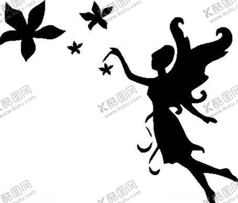 编号：87078703161251453091【酷图网】源文件下载-黑白花仙子矢量