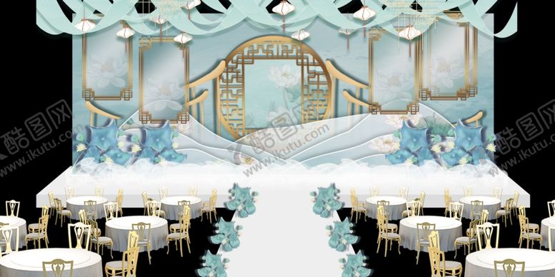 编号：83181910262111512553【酷图网】源文件下载-水墨新中国风婚礼设计背景