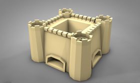 C4D模型像素城堡