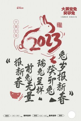 2023兔年海报新year