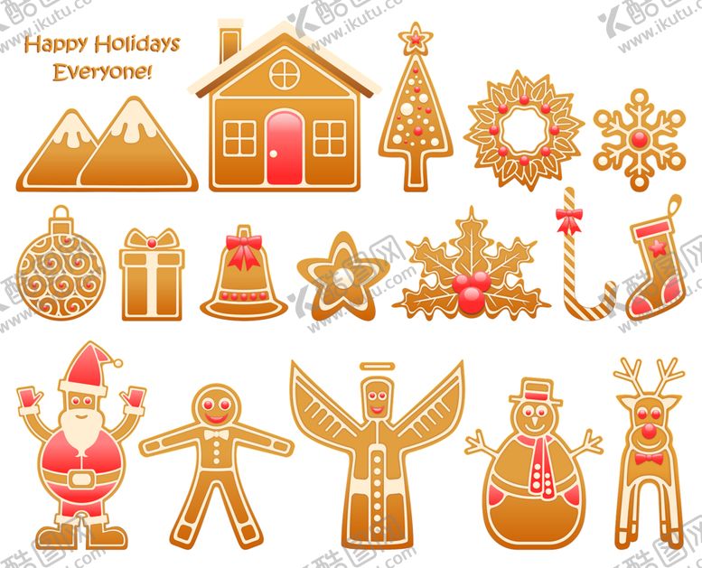 编号：10703109281531175851【酷图网】源文件下载-圣诞节元素