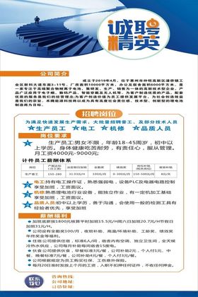 招聘诚工海报展架