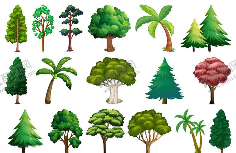 编号：63529309191321075913【酷图网】源文件下载-卡通树