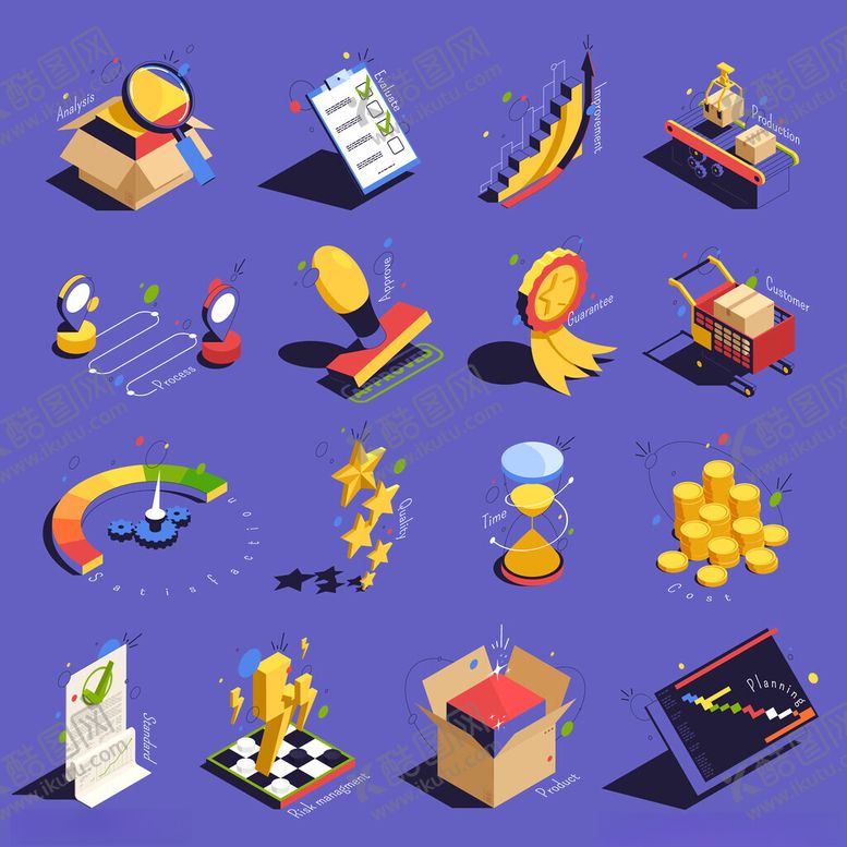 编号：98208204041428597182【酷图网】源文件下载-多彩创意商务元素集合