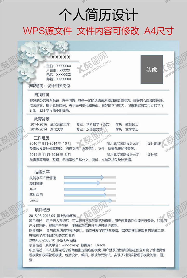 编号：19974204171904209428【酷图网】源文件下载-个人简历