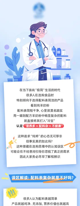 羊奶粉产品推广公众号长图