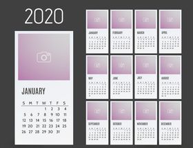 2020日历模板