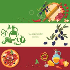 多彩美食元素插画