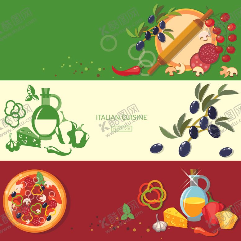 编号：90663604050259394834【酷图网】源文件下载-多彩美食元素插画