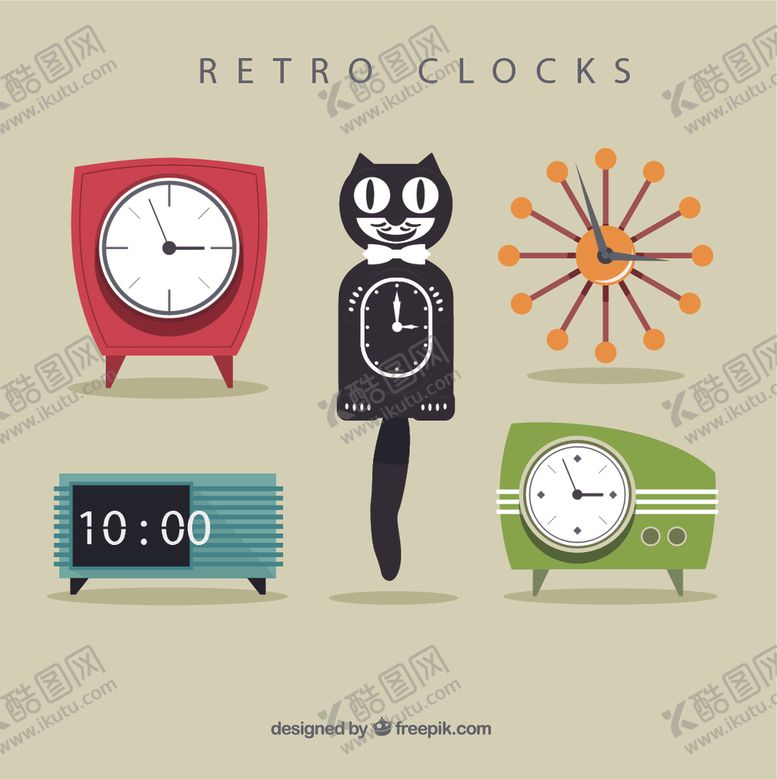 编号：77968709220755541635【酷图网】源文件下载-复古钟表