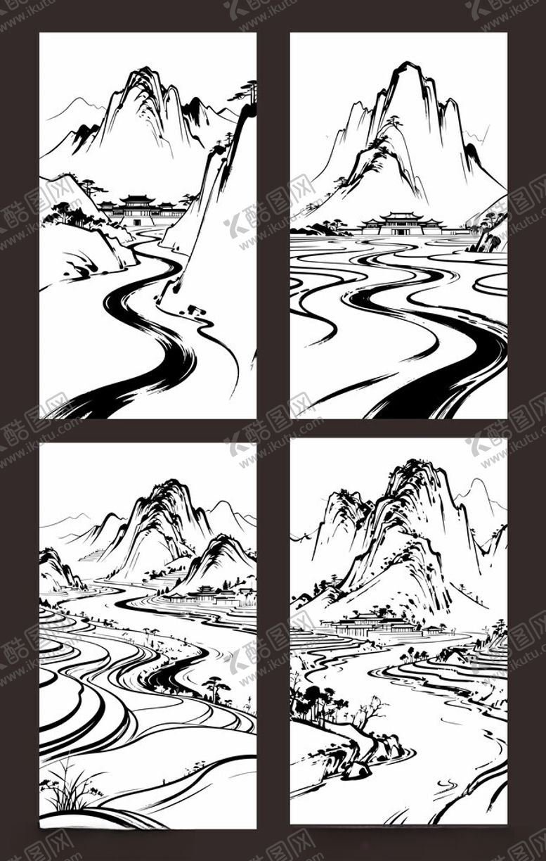 编号：67526912191216082012【酷图网】源文件下载-矢量山川