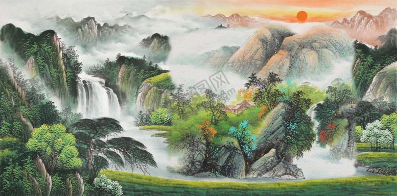 编号：40121205020825337182【酷图网】源文件下载-山水图