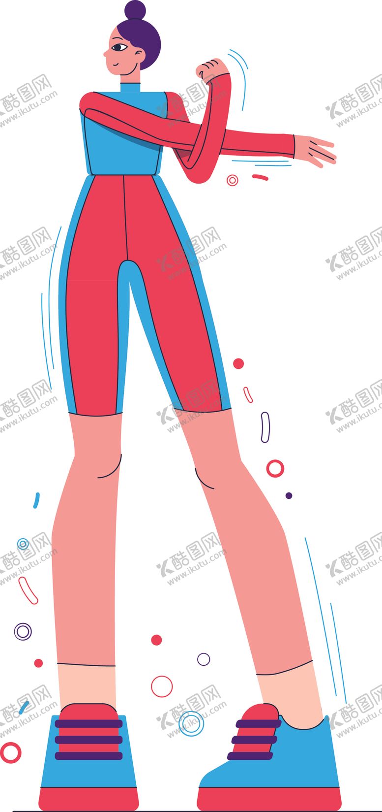 编号：92700001251849376341【酷图网】源文件下载-人物运动插画