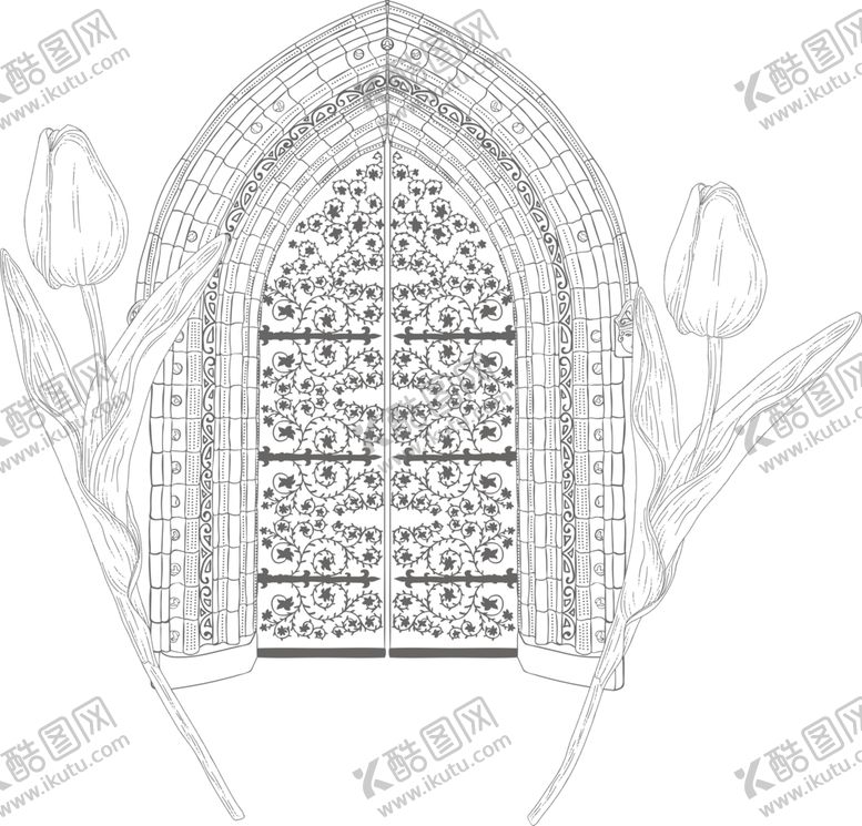 编号：90593410292016028033【酷图网】源文件下载-巴洛克风格装饰图案