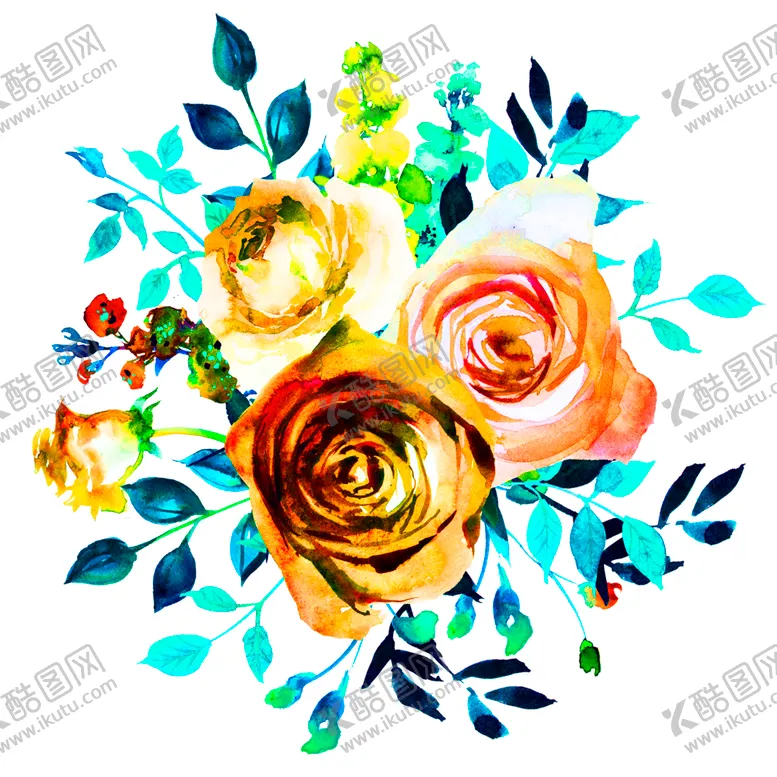 花素材小清新朵朵底纹鲜朵