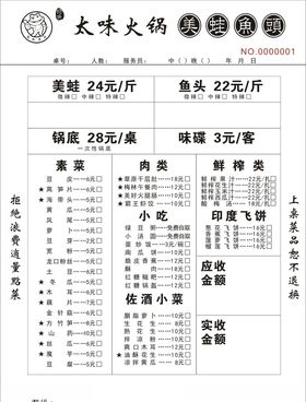 美蛙鱼头点菜单