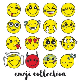 表情符号卡通emoji派对微信包