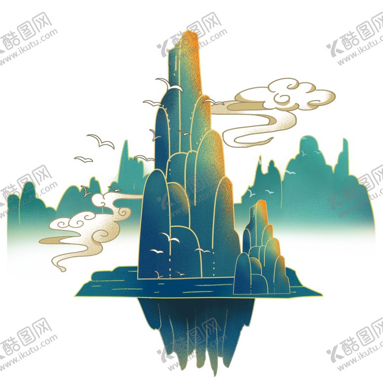 编号：24093305130643426802【酷图网】源文件下载-国潮仙鹤