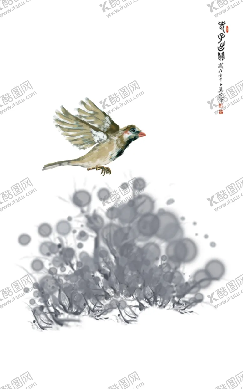 编号：30044104122004454608【酷图网】源文件下载-花鸟竖版装饰画