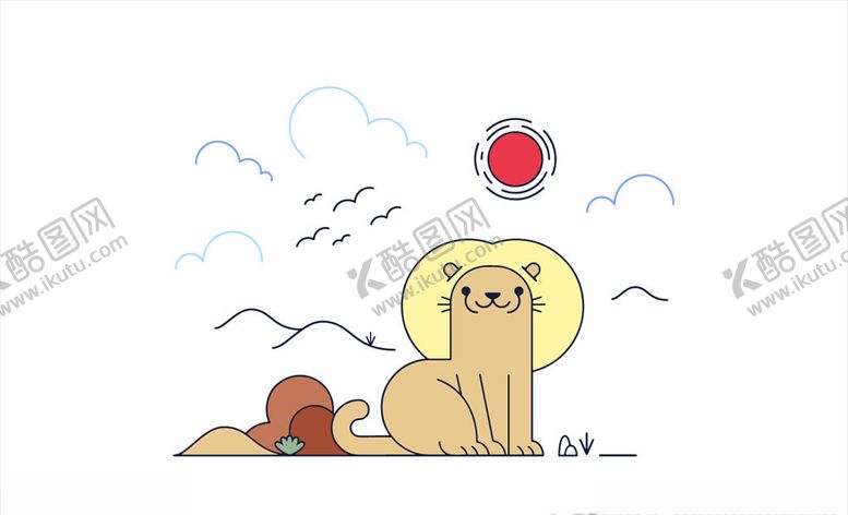 编号：16810009200246423070【酷图网】源文件下载-手绘卡通动物