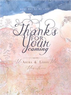 蓝色水粉婚礼背景