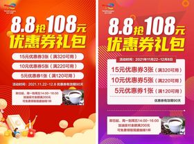 加油站优惠券活动海报