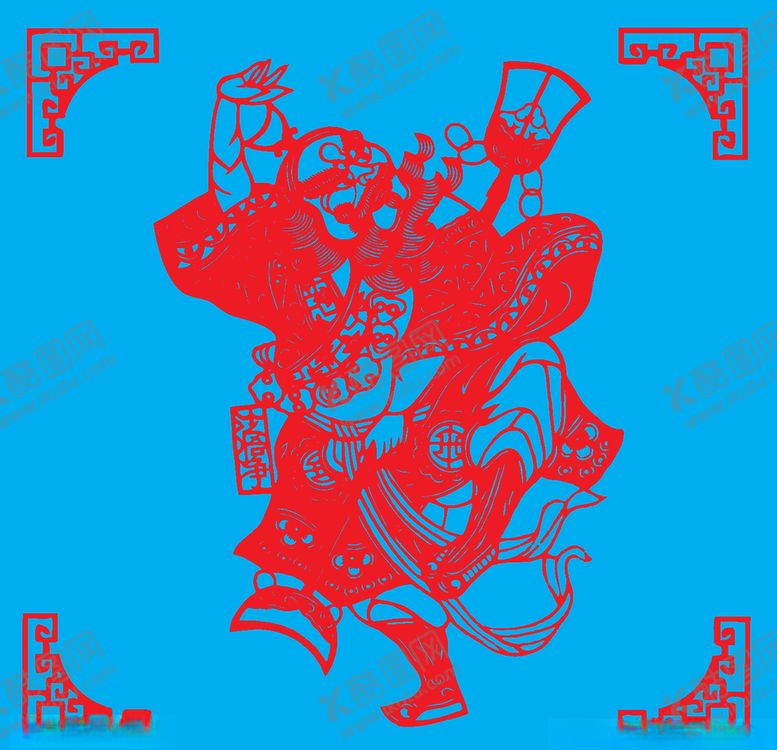 编号：90855110260559544679【酷图网】源文件下载-沙僧剪纸