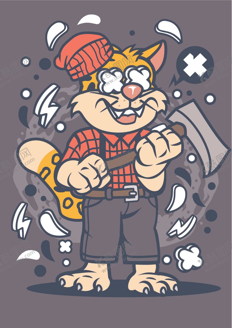 编号：46408110080517213635【酷图网】源文件下载-嘻哈创意卡通印花图案