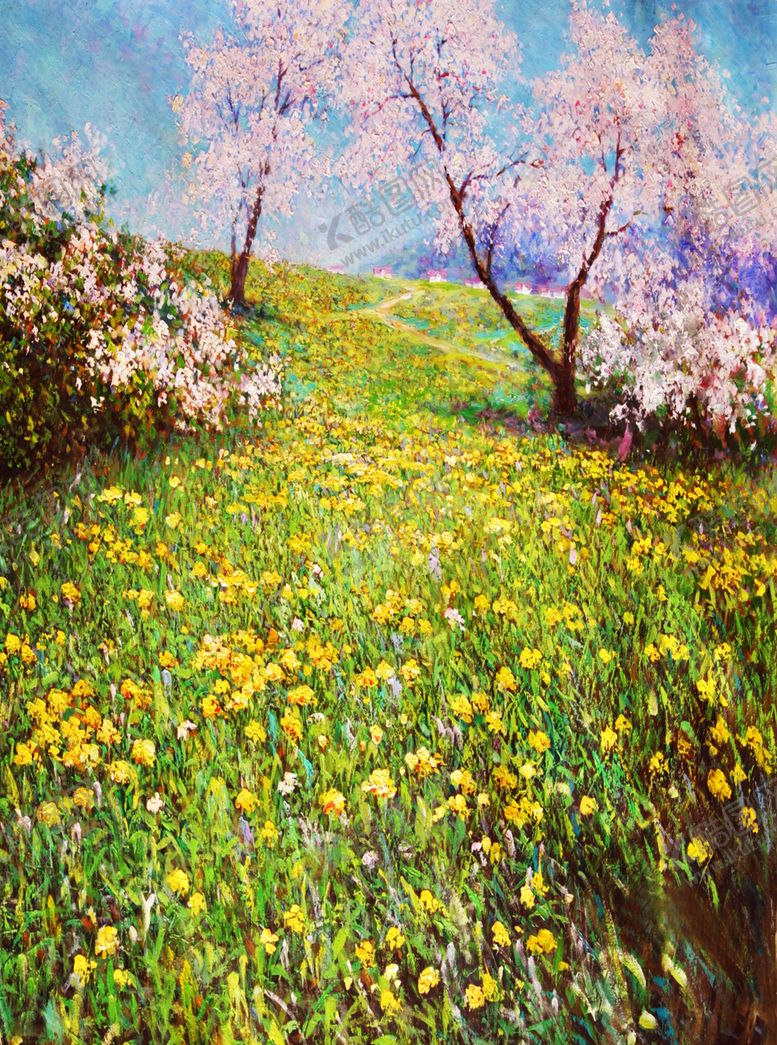 编号：16937909241222175760【酷图网】源文件下载-油画花