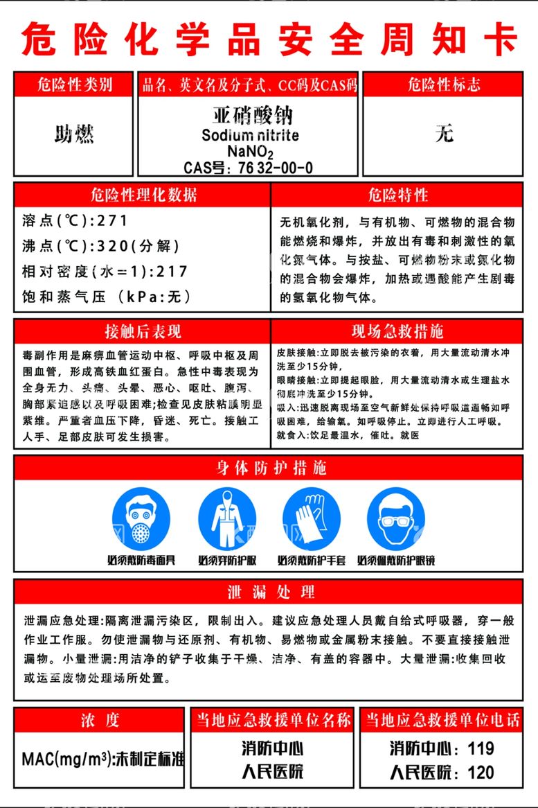 编号：15318811240754598734【酷图网】源文件下载-危险化学品安全周知卡