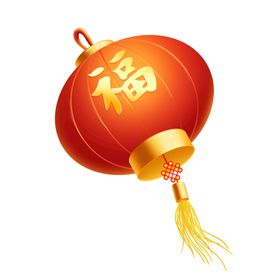 传统新年中国灯笼扇子祥云 