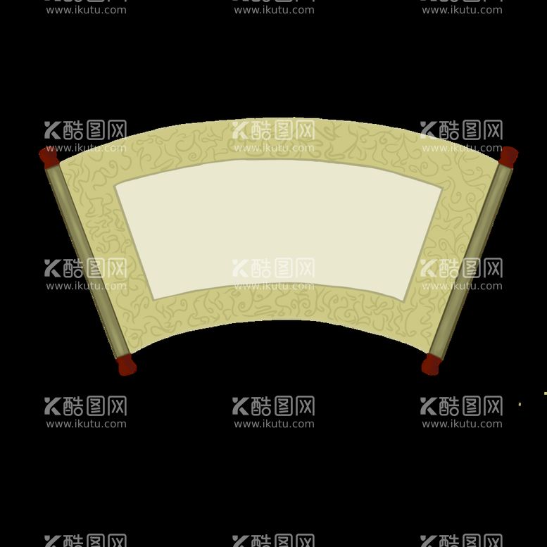 编号：26084911190116308023【酷图网】源文件下载-手绘中国风卷轴边框插画