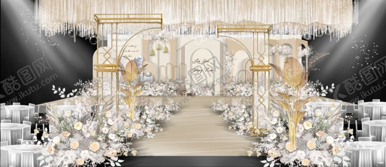 编号：23486610050315138464【酷图网】源文件下载-香槟色婚礼