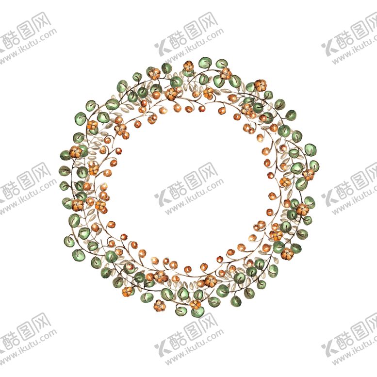 编号：89608710012319434344【酷图网】源文件下载-手绘花环