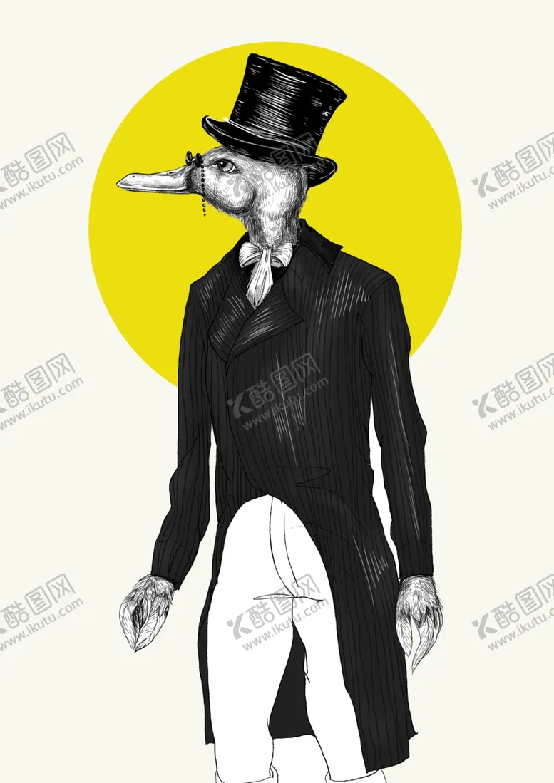 编号：10999706260433575544【酷图网】源文件下载-绅士鸭