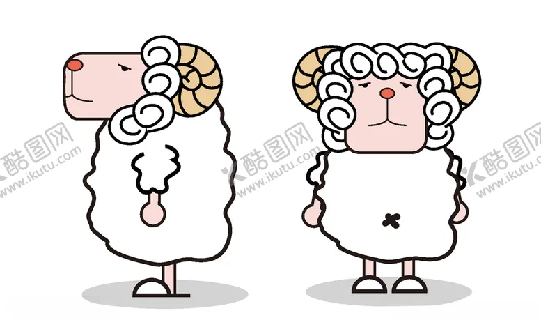 编号：46575804302109102957【酷图网】源文件下载-矢量插画绵羊素材