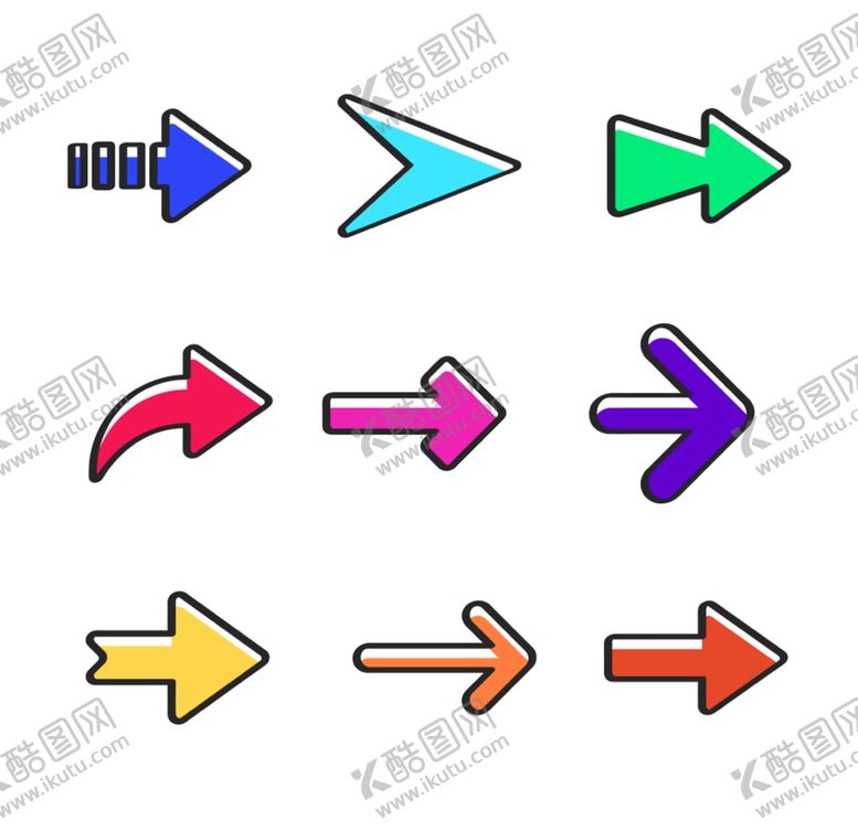 编号：70391609152117447810【酷图网】源文件下载-卡通箭头