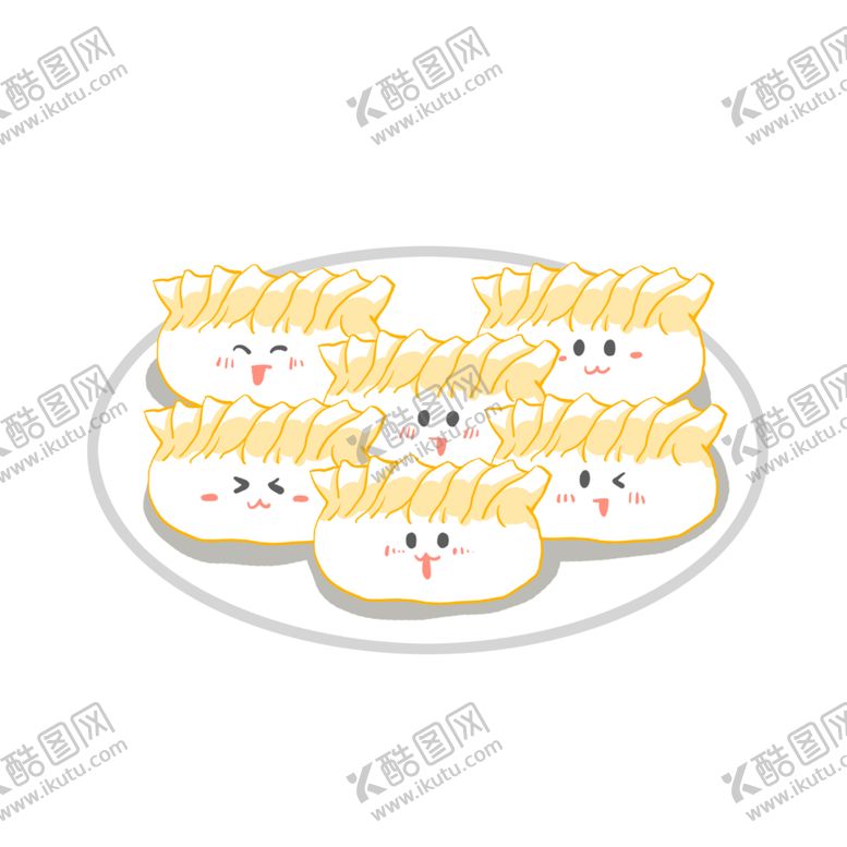 编号：75543305152112113346【酷图网】源文件下载-手绘饺子素材