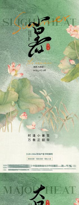 大暑小暑节气系列海报