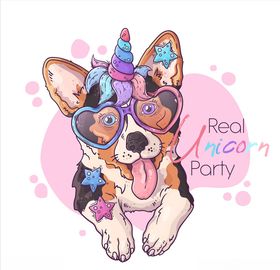 狗狗生日插画