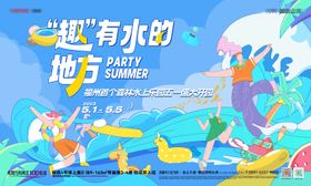 地产51水上乐园盛大开园展板