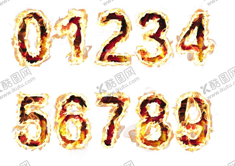 编号：85250806170527028823【酷图网】源文件下载-火焰数字