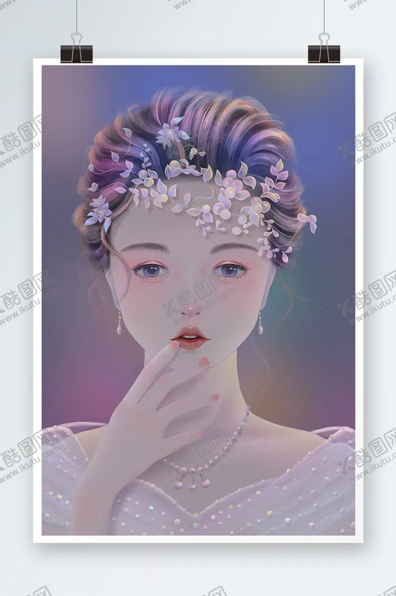 编号：40932710081426541624【酷图网】源文件下载-美女插画