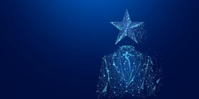 西装炫光光感面五角星