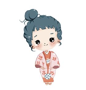 卡通女孩日式和风Q版人物