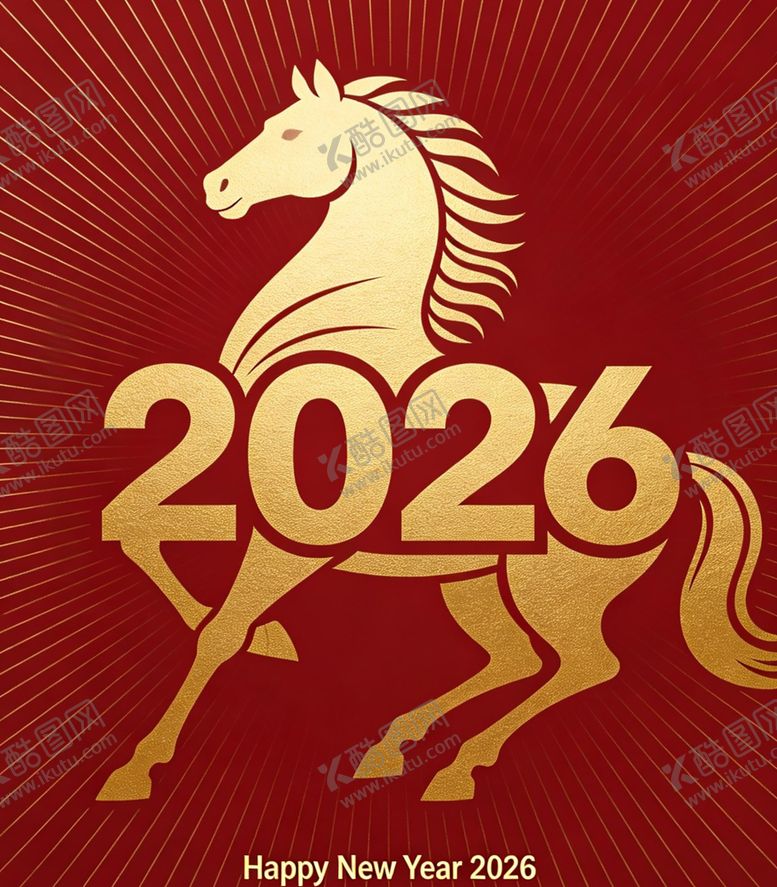 编号：28597304030115414196【酷图网】源文件下载-2026年马年新年贺图